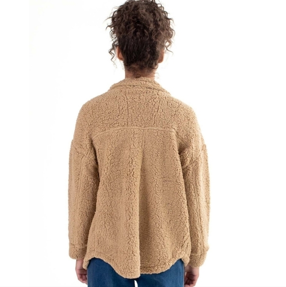 Derek Heart Sherpa Mushroom Shacket Size L - Picture 8 of 12